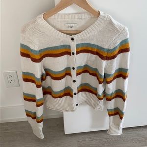 Adorable Multicolour Striped Cardigan